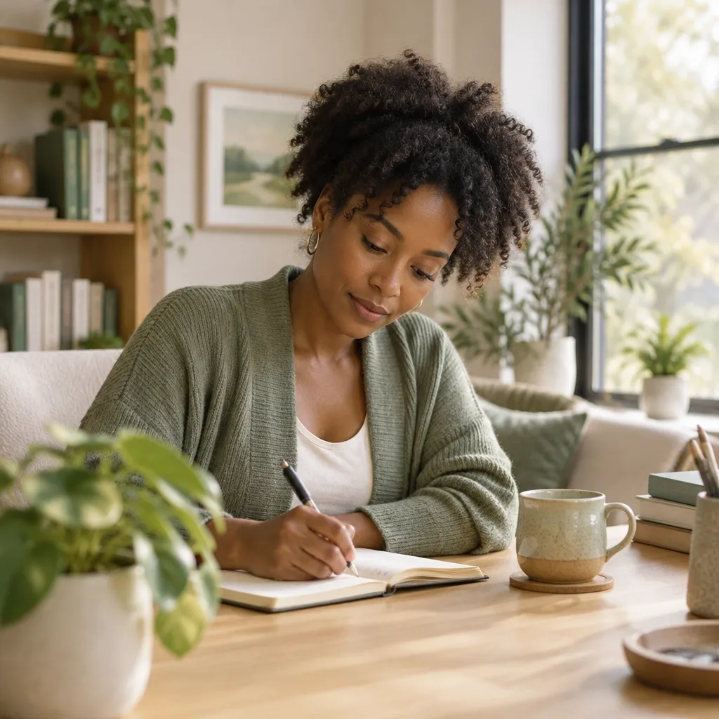 A clinician writing reflective notes during clinical supervision